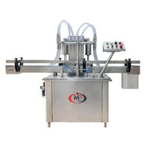 image of machpack's automatic volumetric liquid filling machine